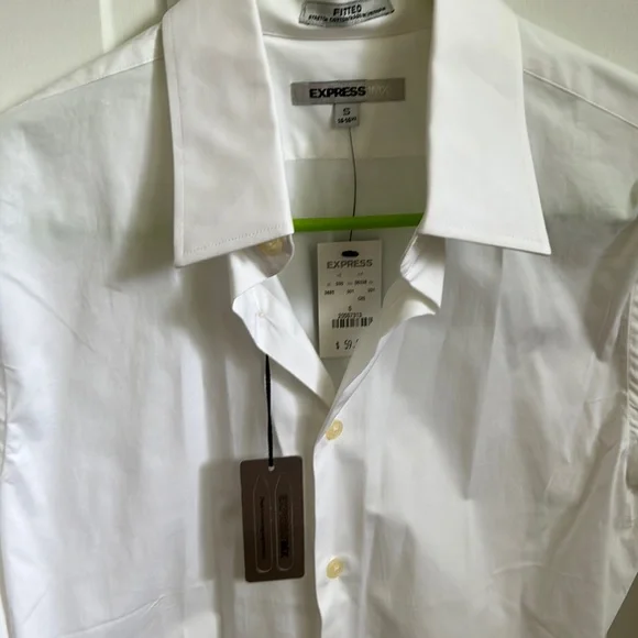 express fitted dress shirt Express Men's 1MX Modern Fit Dress Shirt (Small, Black) at Amazon Men's Clothing store